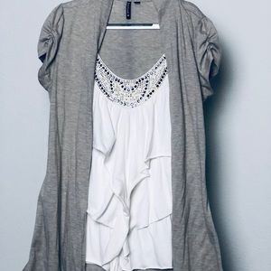 HeartSoul Layered Top w/Bead detail